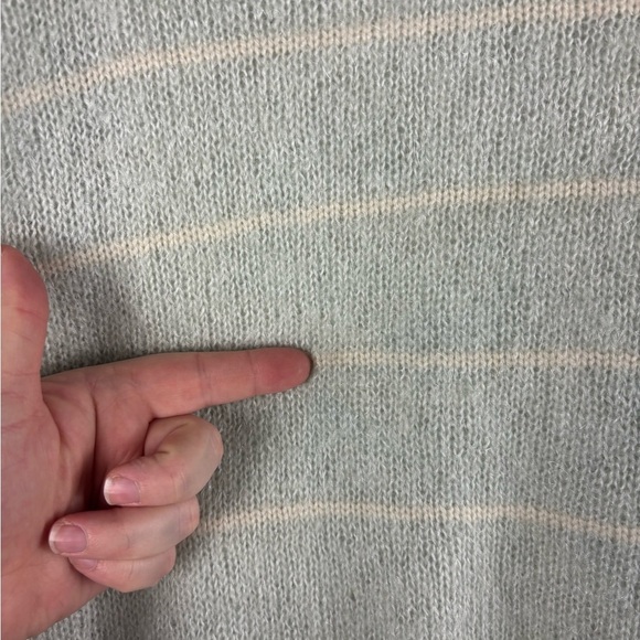 Acne Studios Kassidy Striped Crew Neck Sweater in Pale Green Large - Picture 9 of 9